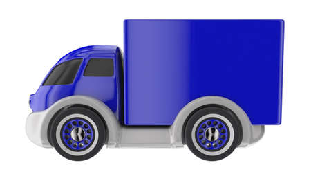 Delivery truck. Delivery service concept. 3D renderの写真素材