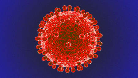 Bacteria virus cell macro. China. 3D render background