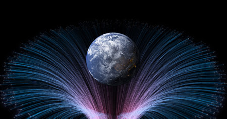 Planet earth in space. 3D render