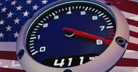 High-speed tachometer. 3D render