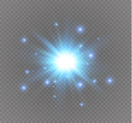 star on a transparent background,light effect,vector illustration. burst with sparkles.Sun.Special effect isolated on transparent background.sparkのイラスト素材