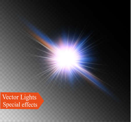 star on a transparent background,light effect,vector illustration. burst with sparkles.Sun.Special effect isolated on transparent background.sparkのイラスト素材