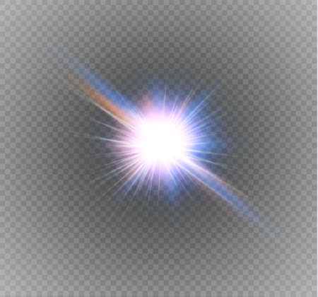 star on a transparent background,light effect,vector illustration. burst with sparkles.Sun.Special effect isolated on transparent background.sparkのイラスト素材
