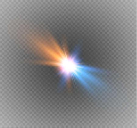 collision of two forces on a transparent backgroundのイラスト素材