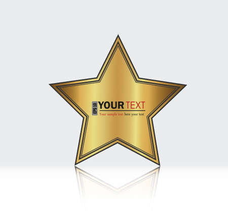 Golden star.Vector illustrationのイラスト素材
