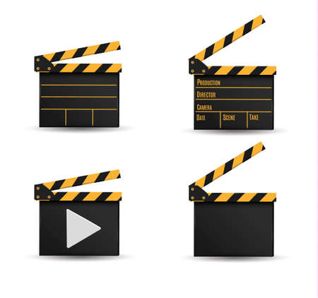 Realistic clapper.cinema.のイラスト素材