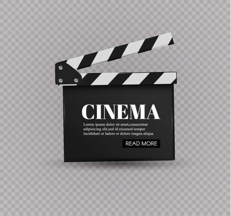 Realistic clapper.cinema.のイラスト素材