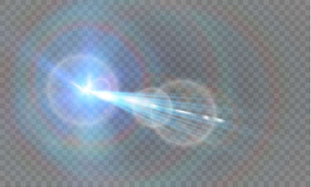 Abstract lens gold front solar flare transparent special light effect design.のイラスト素材