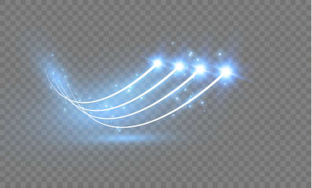 Abstract vector glowing magic star light effect from the neon blur of curved.のイラスト素材