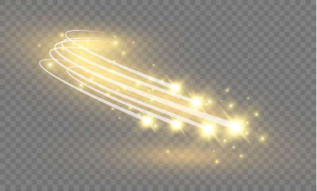 Abstract vector glowing magic star light effect from the neon blur of curved.のイラスト素材