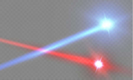 Abstract red laser beam. Transparent isolated on black background. Vector illustration.the lighting effect.floodlight directionalのイラスト素材