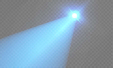 Abstract red laser beam. Transparent isolated on black background. Vector illustration.the lighting effect.floodlight directionalのイラスト素材