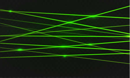 Abstract red laser beam. Transparent isolated on black background. Vector illustration.the lighting effect.floodlight directionalのイラスト素材