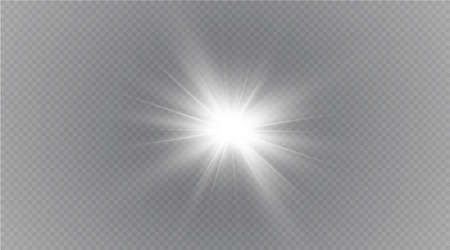 star on a transparent background,light effect,vector illustration. burst with sparkles.Sun.Special effect isolated on transparent background.sparkのイラスト素材