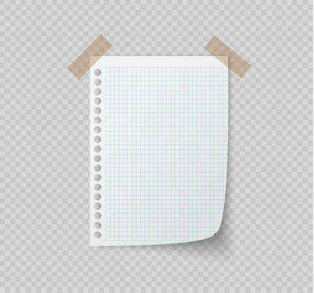 Collection of various white papers, leaves for the label ready for Your message. Vector illustrationのイラスト素材