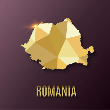 Romania World map. World geography. vector illustration.のイラスト素材