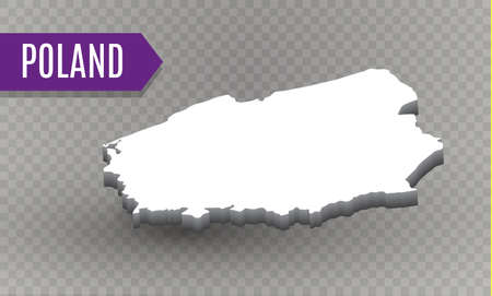 High quality map of Poland with borders of the regions.のイラスト素材