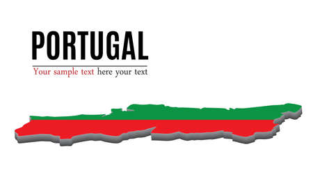 portugal World map. World geography. vector illustration.のイラスト素材