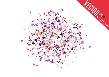Abstract background with many falling tiny confetti pieces. vector background.のイラスト素材