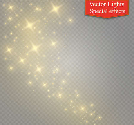 Glow light effect, Vector illustration, Christmas dust abstractのイラスト素材