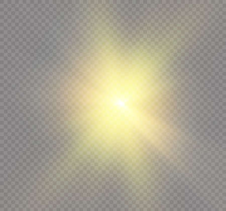 Star on a transparent background, light effect, vector illustration burst with sparkles.のイラスト素材