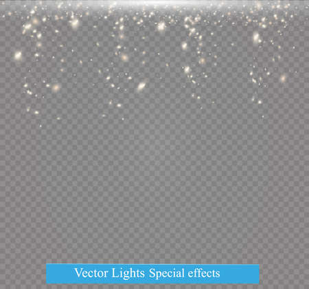 Dust on a transparent background bright stars The glow lighting effect.のイラスト素材