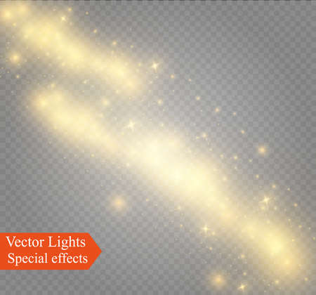 Dust on a transparent background bright stars The glow lighting effect.のイラスト素材