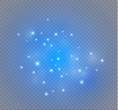 Dust on a transparent background bright stars The glow lighting effect.のイラスト素材
