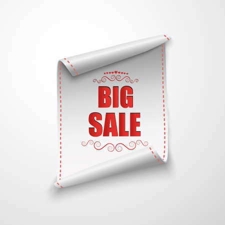 Super Sale Banner Ribbon. Vector Illustration.red scroll.のイラスト素材