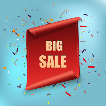 Super Sale Banner Ribbon, Vector Illustration.のイラスト素材