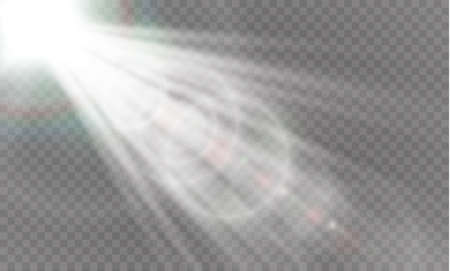 Abstract lens gold front solar flare transparent special light effect design.のイラスト素材