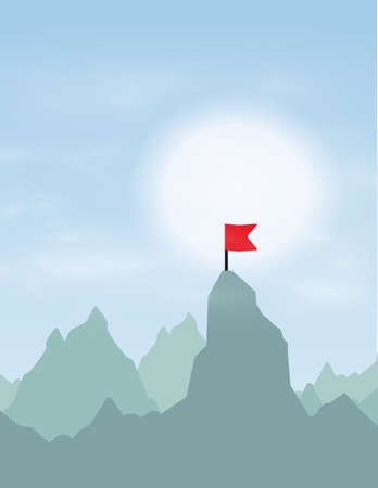 Route to the Top.Career growth.Goal achieving concept.Vector illustration.の写真素材