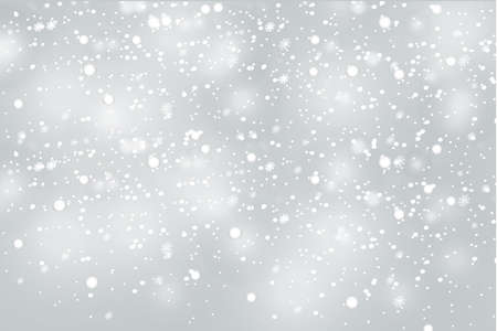 Realistic falling snowflakes pattern.のイラスト素材