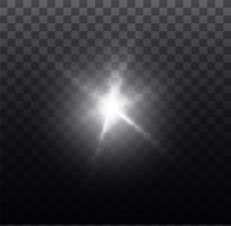 star on a transparent background,light effect,vector illustration. burst with sparkles.Sun.Special effect isolated on transparent background.sparkのイラスト素材