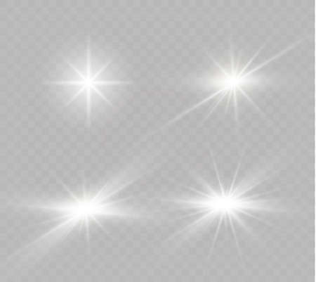star on a transparent background, vector illustration.のイラスト素材