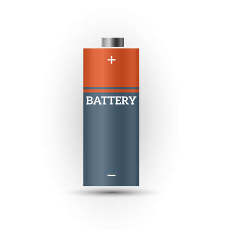Battery charger with finger low batteries and indicators, high vector isolated.vector illustrationのイラスト素材