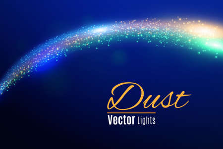 Blue sparks and stars glitter special light effect. Sparkling magic dust particles.Light flare special effect with rays of light and magic sparkles. Glow transparent vector, explosion, glitterのイラスト素材