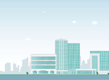 City silhouette building design image illustrationのイラスト素材