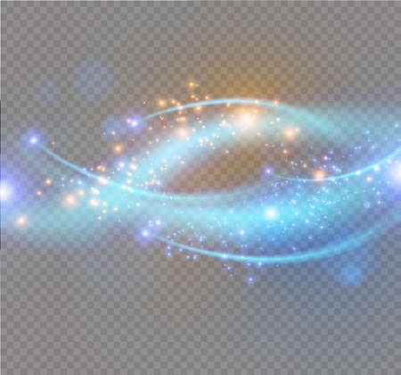 Blue sparks and stars glitter image illustrationのイラスト素材