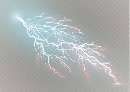 A set of lightning effects image illustrationのイラスト素材
