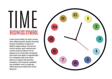 Wall clock vector illustrationのイラスト素材