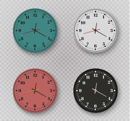 Wall clock vector illustration setのイラスト素材
