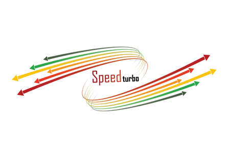 Set of isolated speed lines vector illustrationのイラスト素材