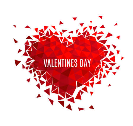 Vector geometric Mosaic Heartのイラスト素材