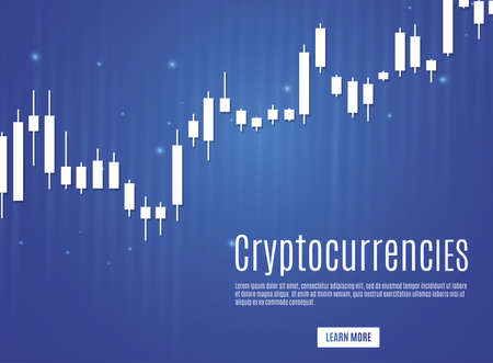 Graph of cryptocurrency. graphics and analytics of cryptography. vector illustrationのイラスト素材