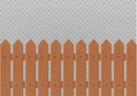 Wooden fence illustration isolated on white background.set icons fence made from vector illustration.のイラスト素材