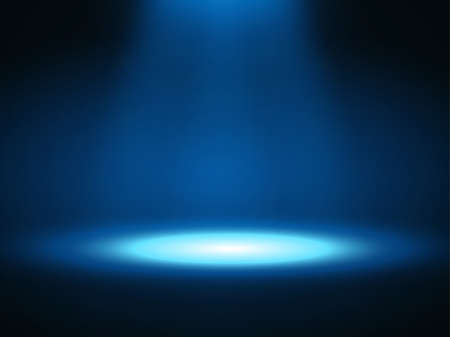 Stage podium with lighting, Stage Podium Scene with for Award Ceremony on blue Background, Vector illustrationのイラスト素材