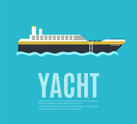 Sea or ocean cruise vector concept in flat styleのイラスト素材