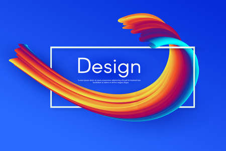 Colored abstract background or acrylic paint element for presentations, flyers, flyers, postcards and posters. Beautiful color line for design. Vector illustration.のイラスト素材