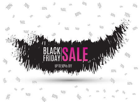 Black Friday. Web banner, logo, emblem and label. holiday sales on Friday.Vector abstract background texture design, bright poster, banner yellow background, blue and blue stripes and shapesのイラスト素材